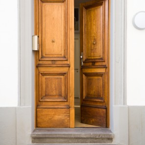 Foto: LVR-Zentrum für Medien und Bildung / Dominik Schmitz Foto: Die Eingangstür des Gebursthauses