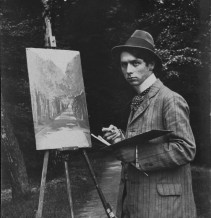 Foto: Der junge Max Ernst an der Staffelei.